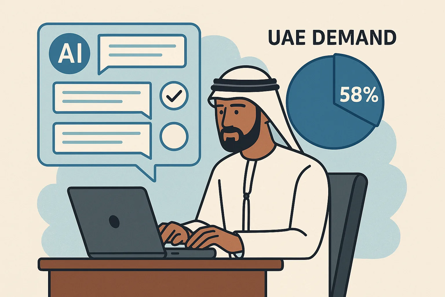 Machine readable content is now a UAE competitive advantage — illustration for: Machine Readable Content: The UAE Playbook for the Web AI Agents Actually Read